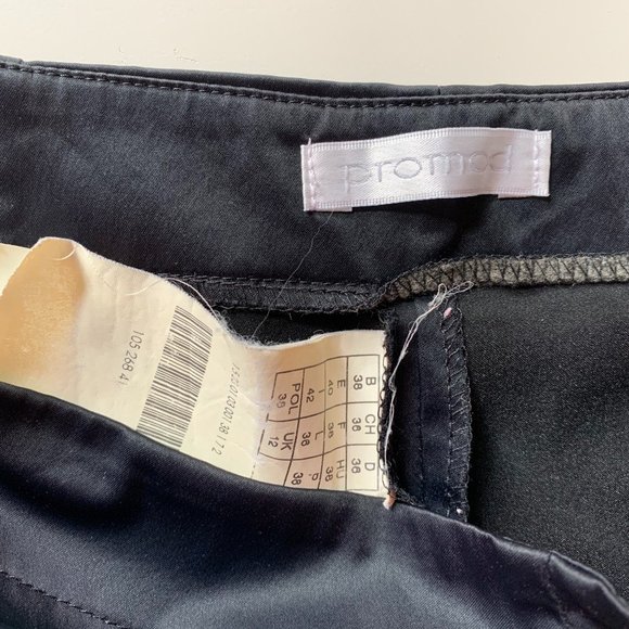 🇫🇷 PROMOD satin-like black pants size EUR 38 - Picture 4 of 12